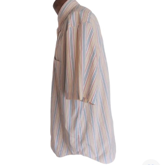 FACONNABLE BOGO Men's Short Sleeved Striped Button Down Shirt Size XL & XXL NWOT - Picture 7 of 12